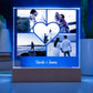 Personalized Photo Collage LED Light, Valentine Plaque, Engagement Gift, Personalized Couples Gift, Gift for Her, Gift for Him