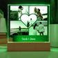 Personalized Photo Collage LED Light, Valentine Plaque, Engagement Gift, Personalized Couples Gift, Gift for Her, Gift for Him
